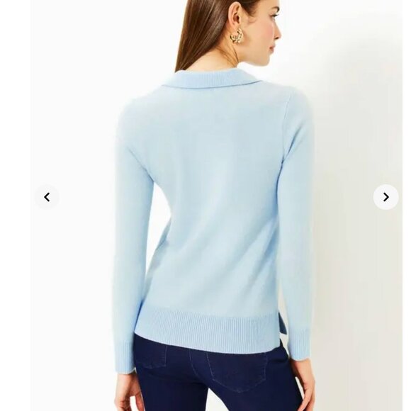 Lilly Pulitzer Jette Tunic Sweater - Bonaire Blue - Size Medium - Picture 4 of 17